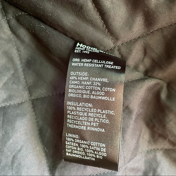 Hoodlamb Nordic Light Parka Hemp Tailor Vegan XS Faux Fur Winter Coat Jacket - Picture 11 of 11